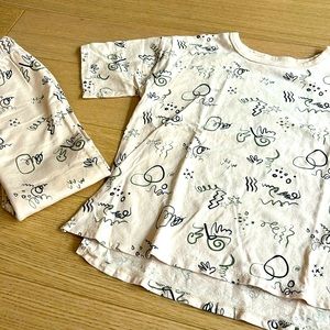 Open Edit beige shifting scribbles matching set size 6